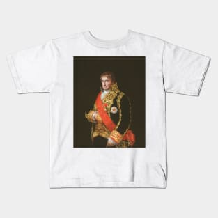 Portrait of General Jose Manuel Romero by Francisco Goya Kids T-Shirt